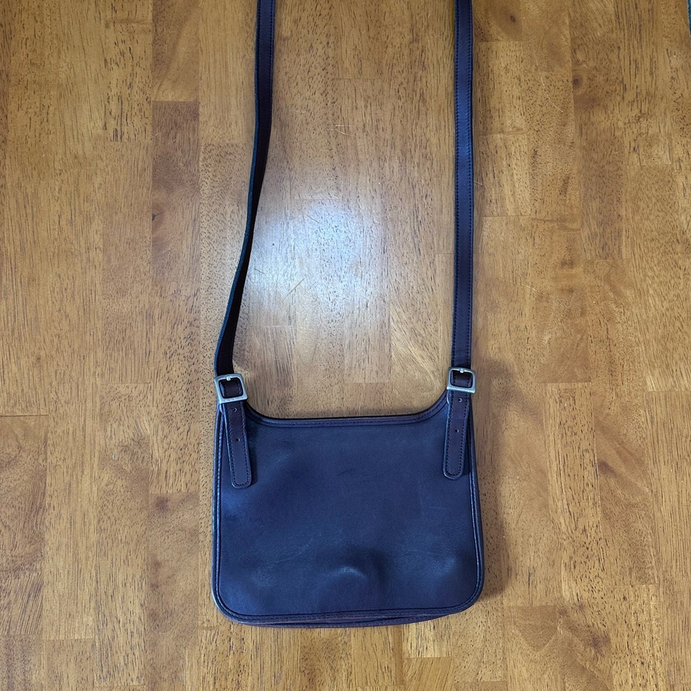 Vintage Coach Mini Hippie Slim Saddle Bag in Mahogany (9132)